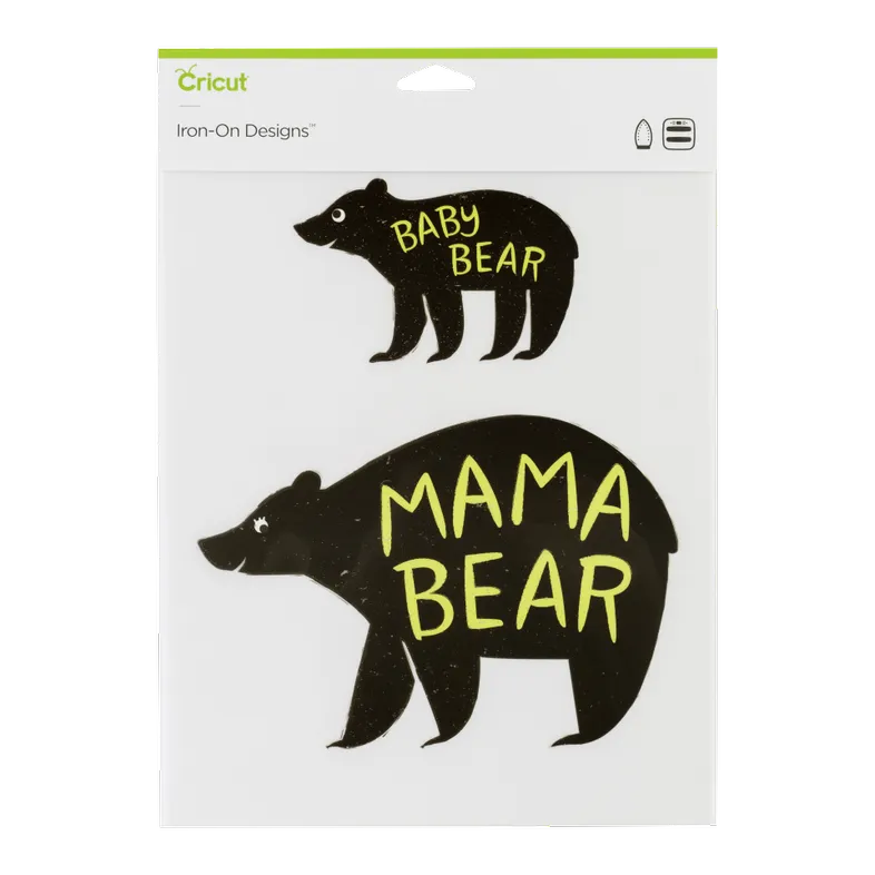 Cricut Iron On Designs Mama Baby Bear 21.5cm x 30cm
