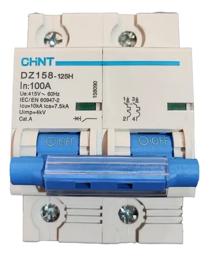 Chint 6kA 2P 100A Circuit Breaker C-Curve