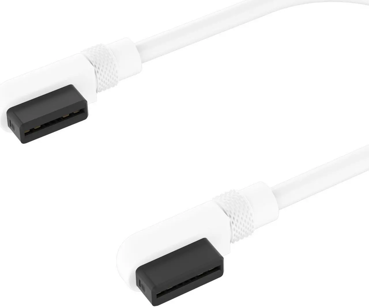 Corsair iCUE LINK Cable, 2x 135mm, Slim 90-Degree Connectors, White