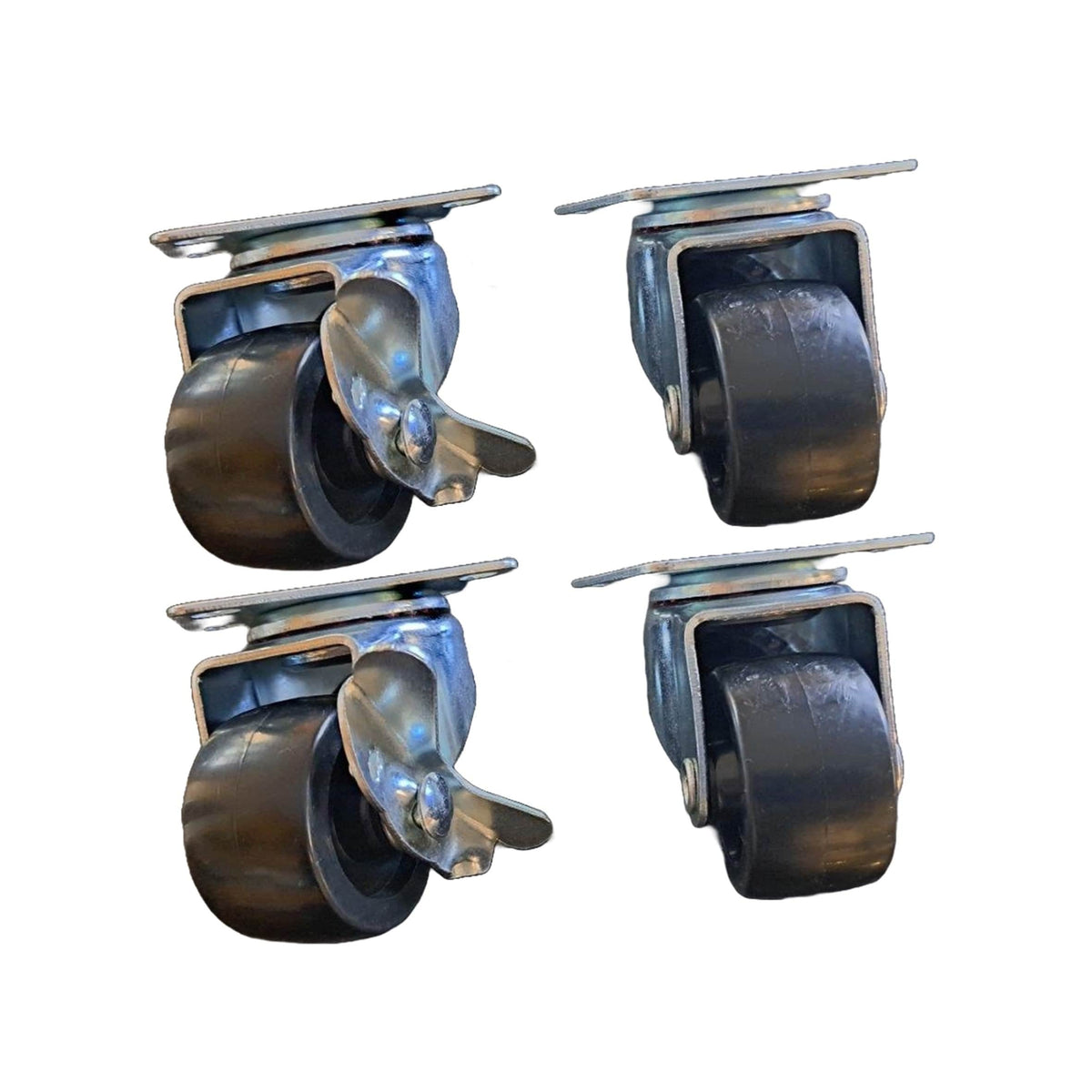 RCT Set of 4 Castors (2x Brake, 2x Standard)