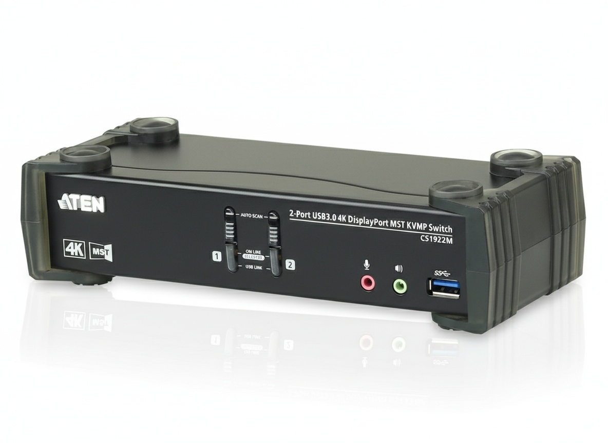 ATEN CS1922M 2-Port USB 3.0 4K DisplayPort MST KVMP Switch