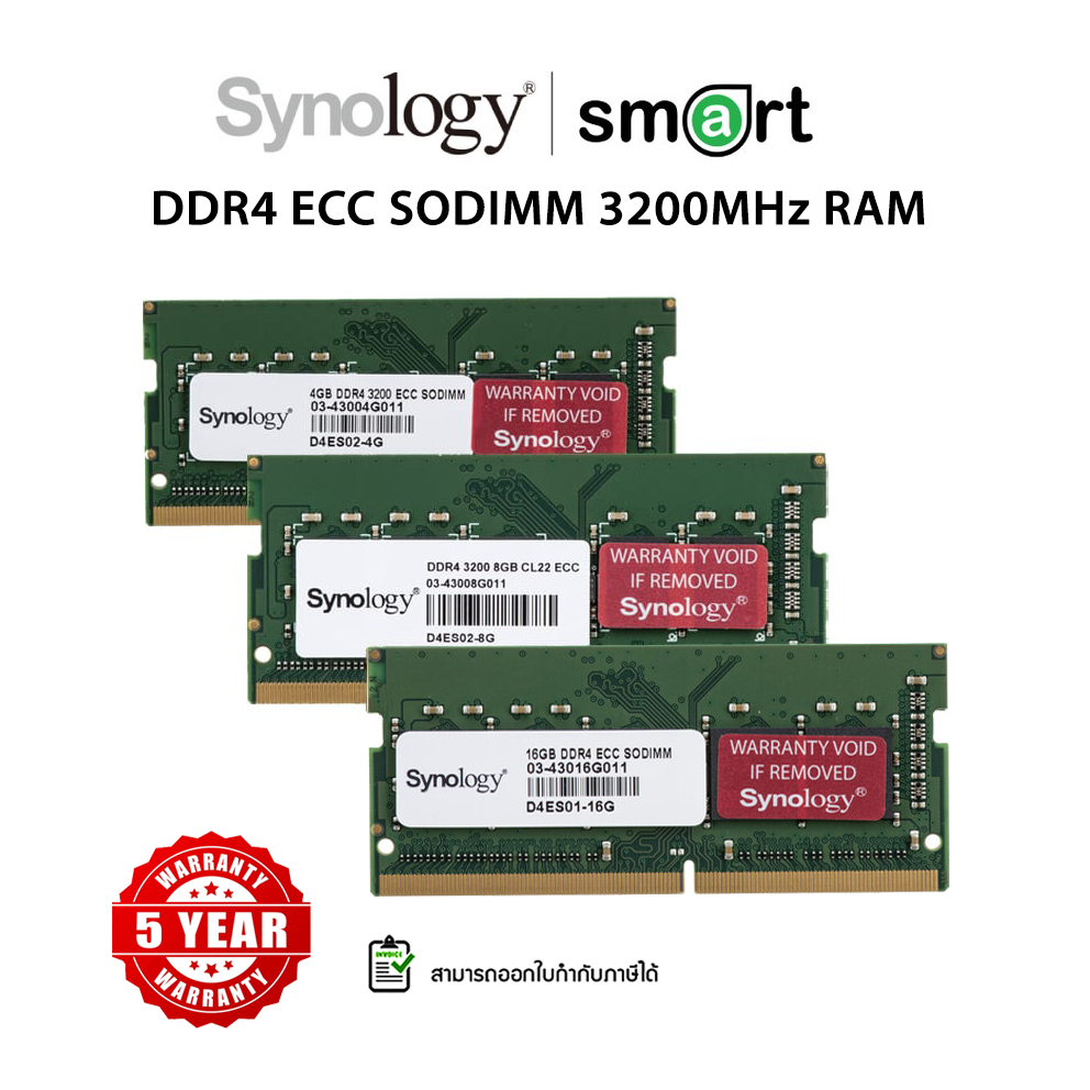 Synology DDR4 ECC Unbuffered SODIMM 4GB