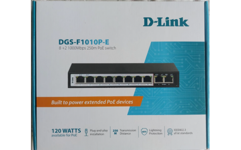D-Link 10-Port Unmanaged Gigabit Long Range PoE Switch