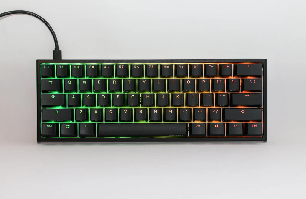 Ducky One 2 Pro 60% Mechanical RGB Keyboard with PBT Double Shot Keycaps, White