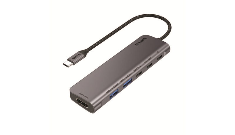 D-Link 6-in-1 USB-C Adapter with HDMI and Power Delivery