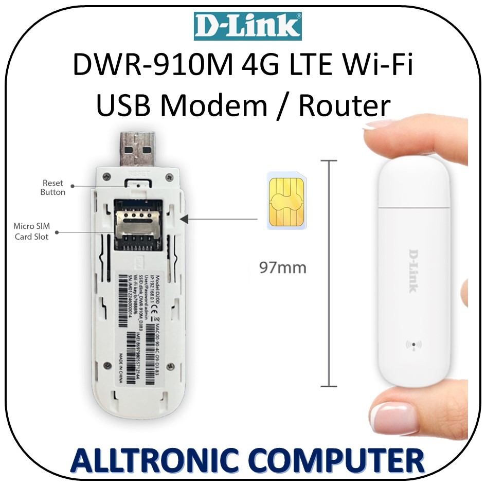 D-Link 4G USB Dongle with Wi-Fi