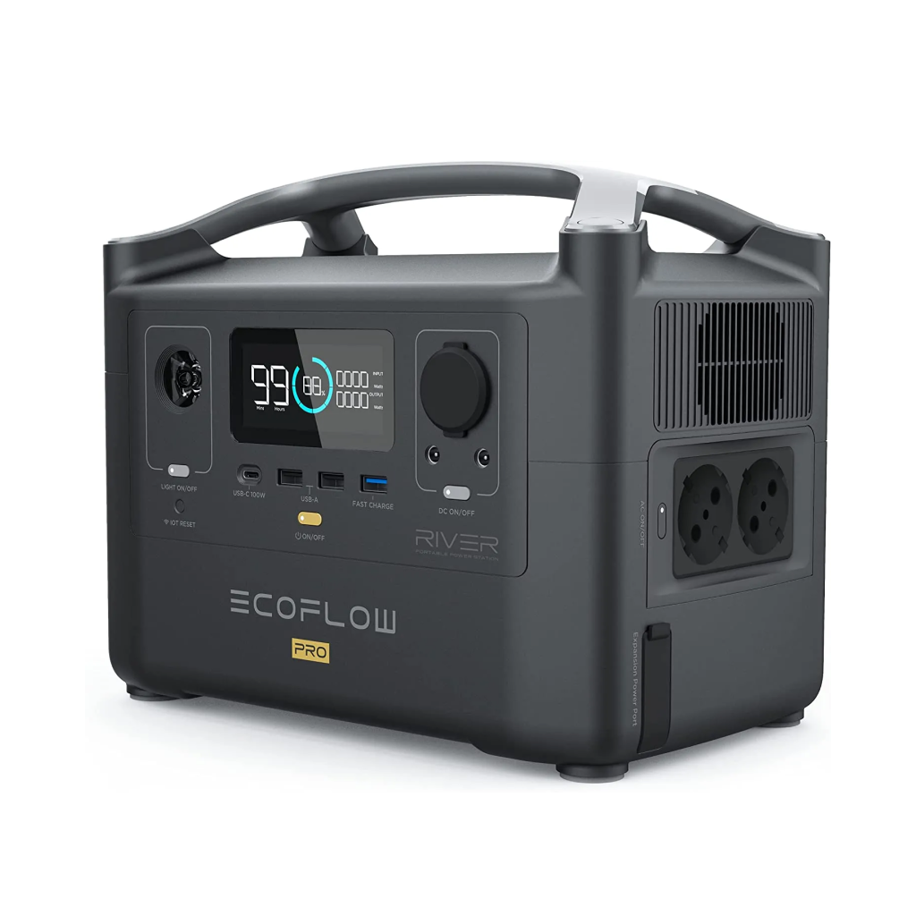 Ecoflow River Pro Portable Power Station - 720Wh Battery, 600W Output