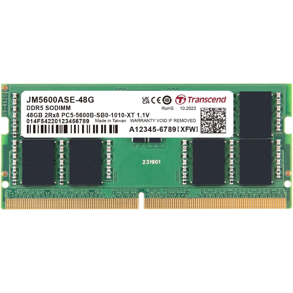 Transcend Jet Memory 48GB DDR5-5600 Unbuffered Notebook SO-DIMM
