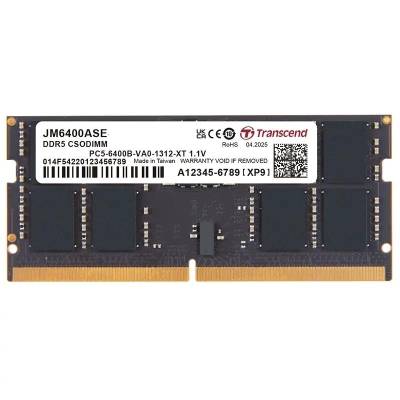 Transcend Jet Memory 32GB DDR5-6400 Unbuffered Notebook SO-DIMM 2RX8 CL52