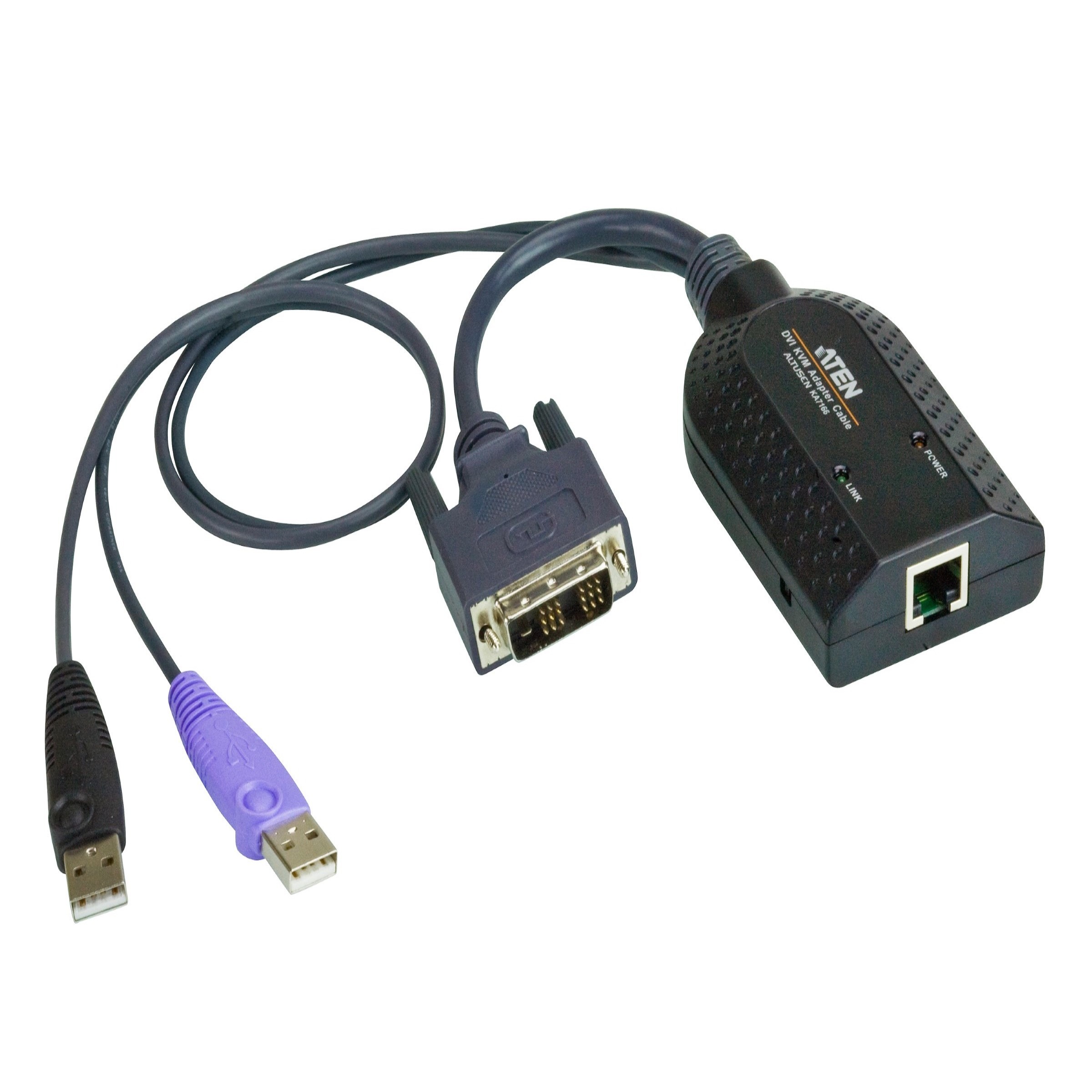 ATEN ALTUSEN USB DVI-D Virtual Media KVM Adapter with CAC