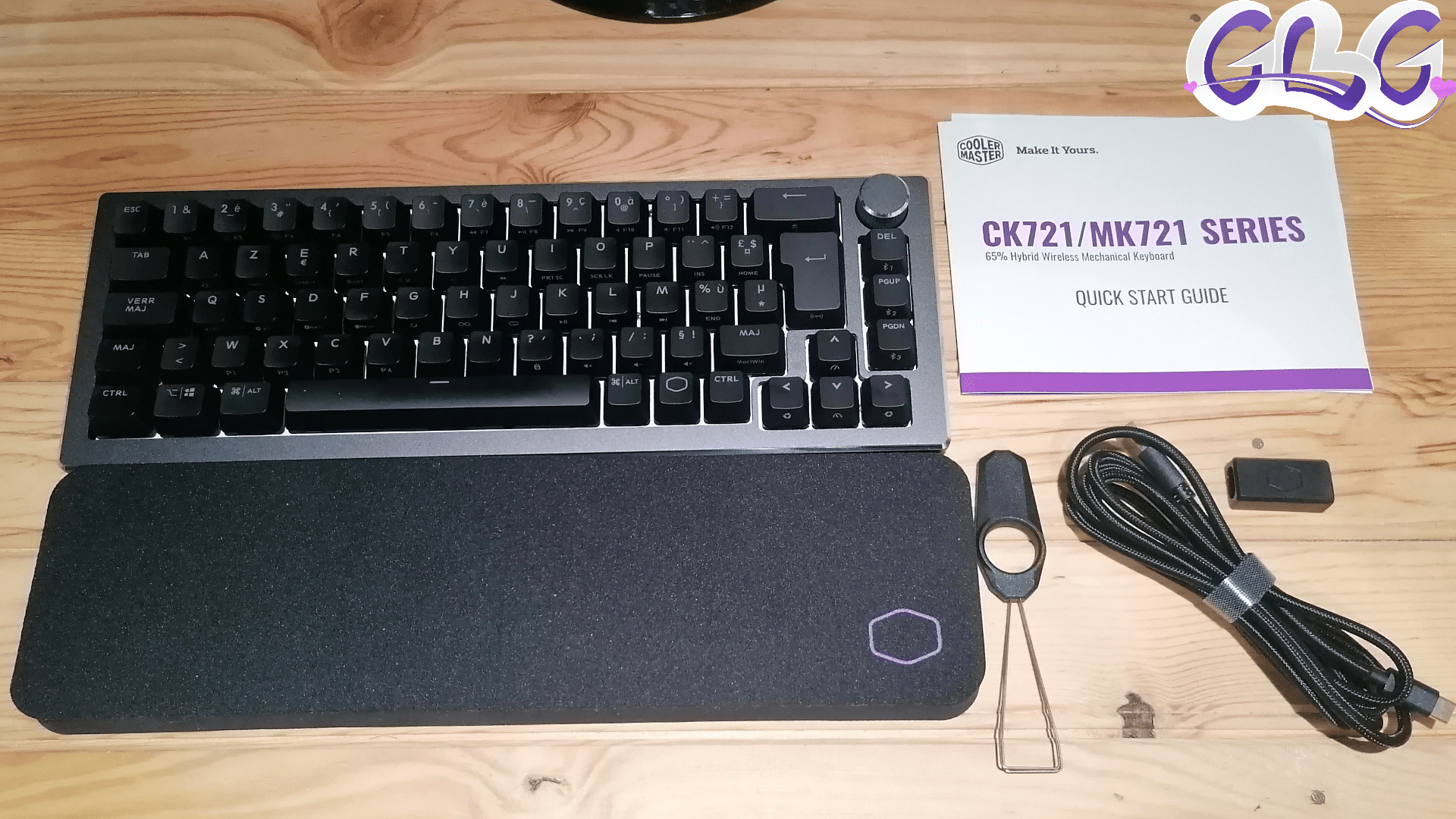 Cooler Master Coiled Keyboard Cable, Double-Sleeved, Magenta, USB-C