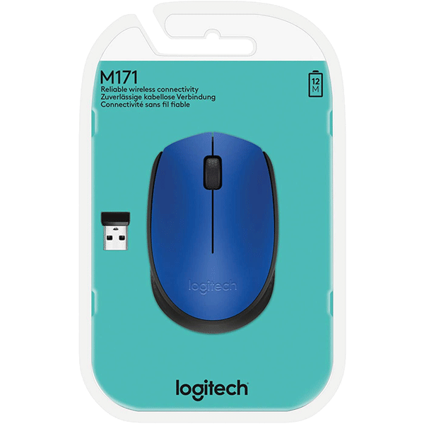 Logitech M171 Wireless Optical Mouse, Blue
