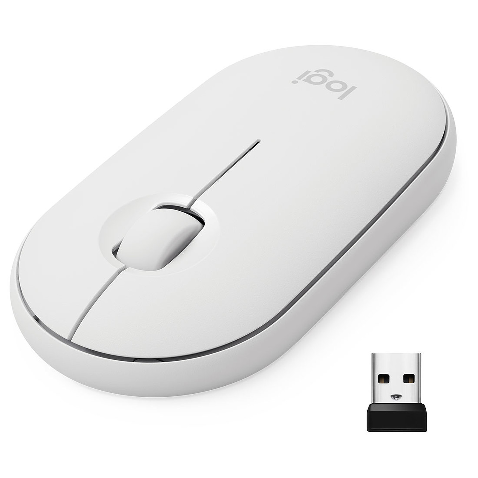 Logitech Pebble M350 Wireless Mouse - Off-White