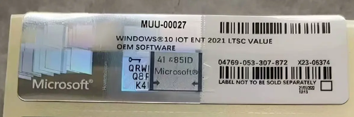 Microsoft Windows 10 IoT Enterprise LTSB 2021 Value - CPU Restrictions Apply