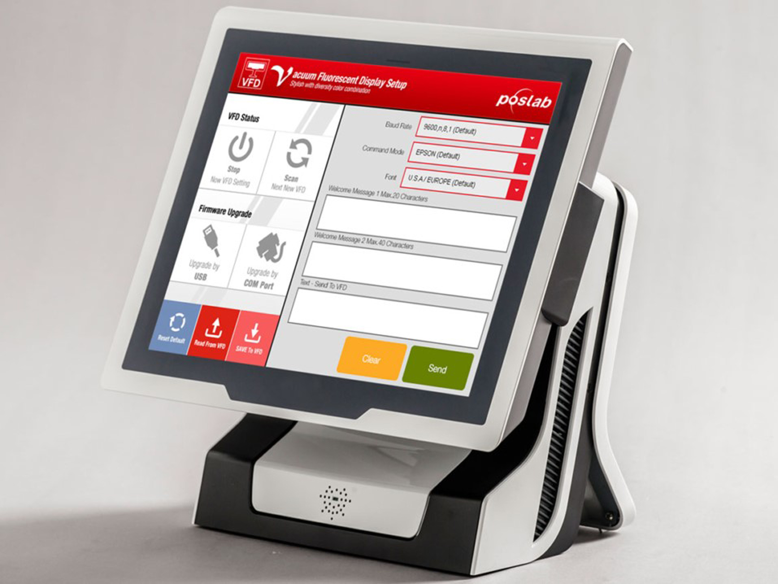 POSLAB 20x2 Line VFD/Pole Display with USB Interface