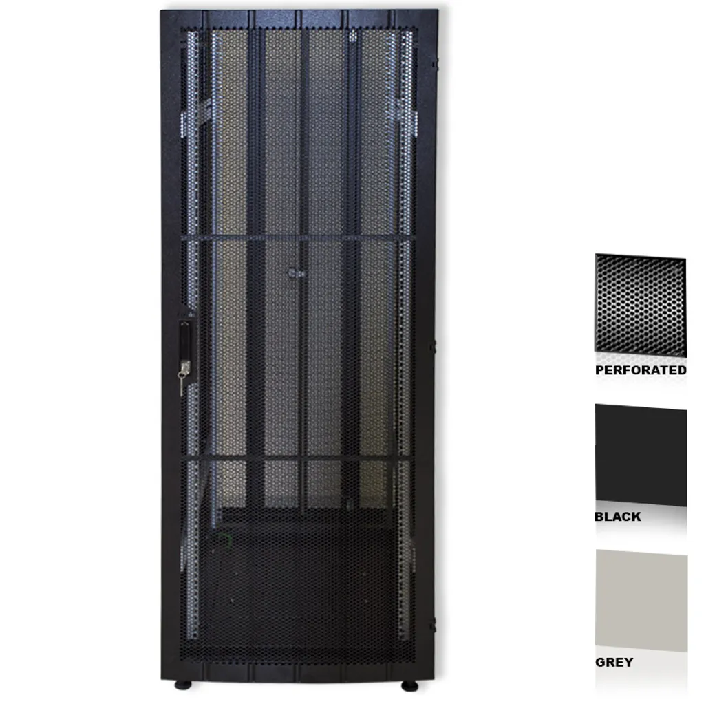 RCT 25U CP Server/Networking Cabinet, 600 x 600, Perforated Door, Black
