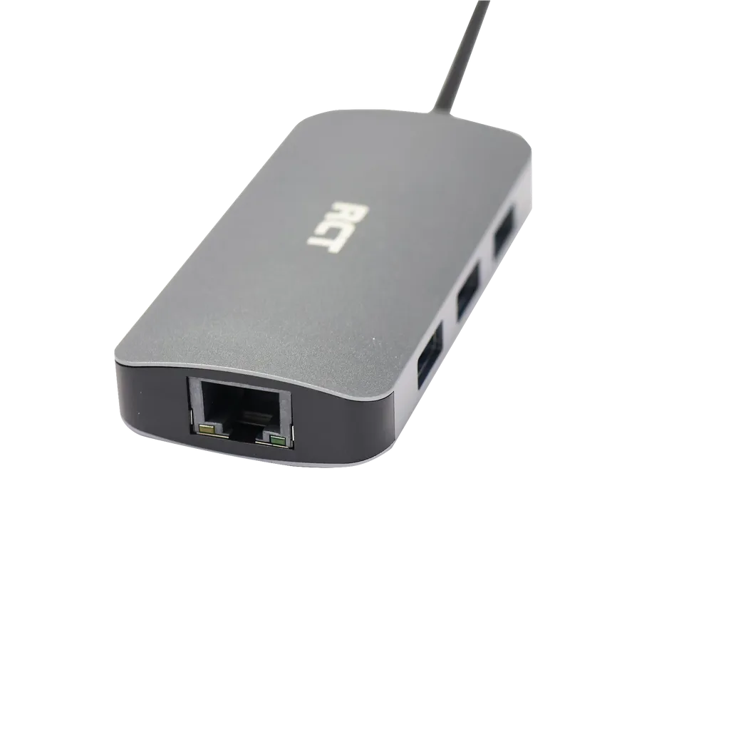 RCT 4-in-1 USB-A Hub with 3 USB 3.0 Ports and Gigabit Ethernet