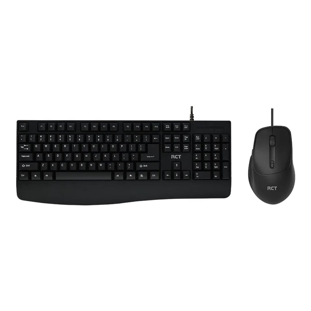 RCT K11 Wired Keyboard and GM-193U Wired Optical Mouse Combo with Copilot AI Tool Key