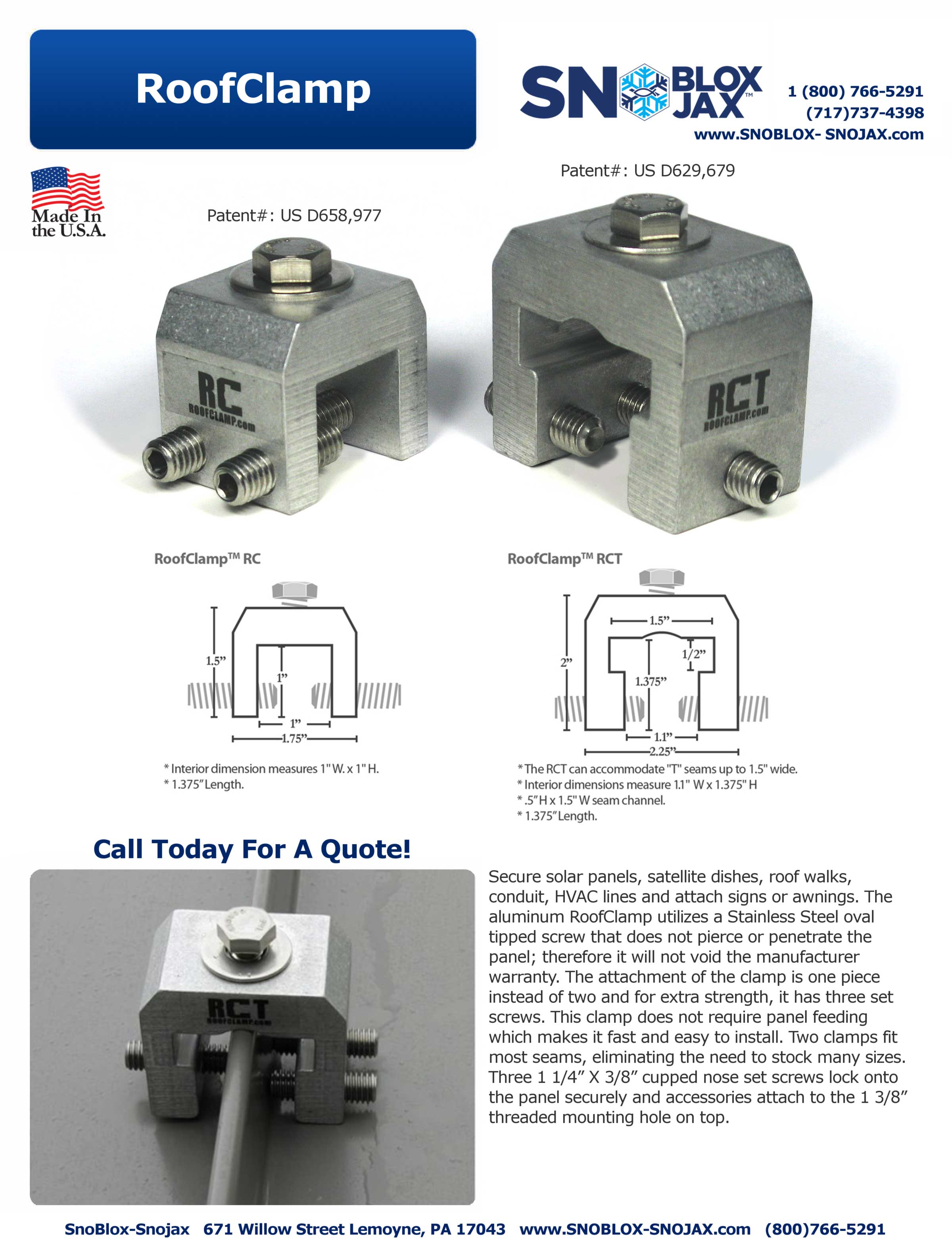RCT Lizard End Clamps 30-50mm