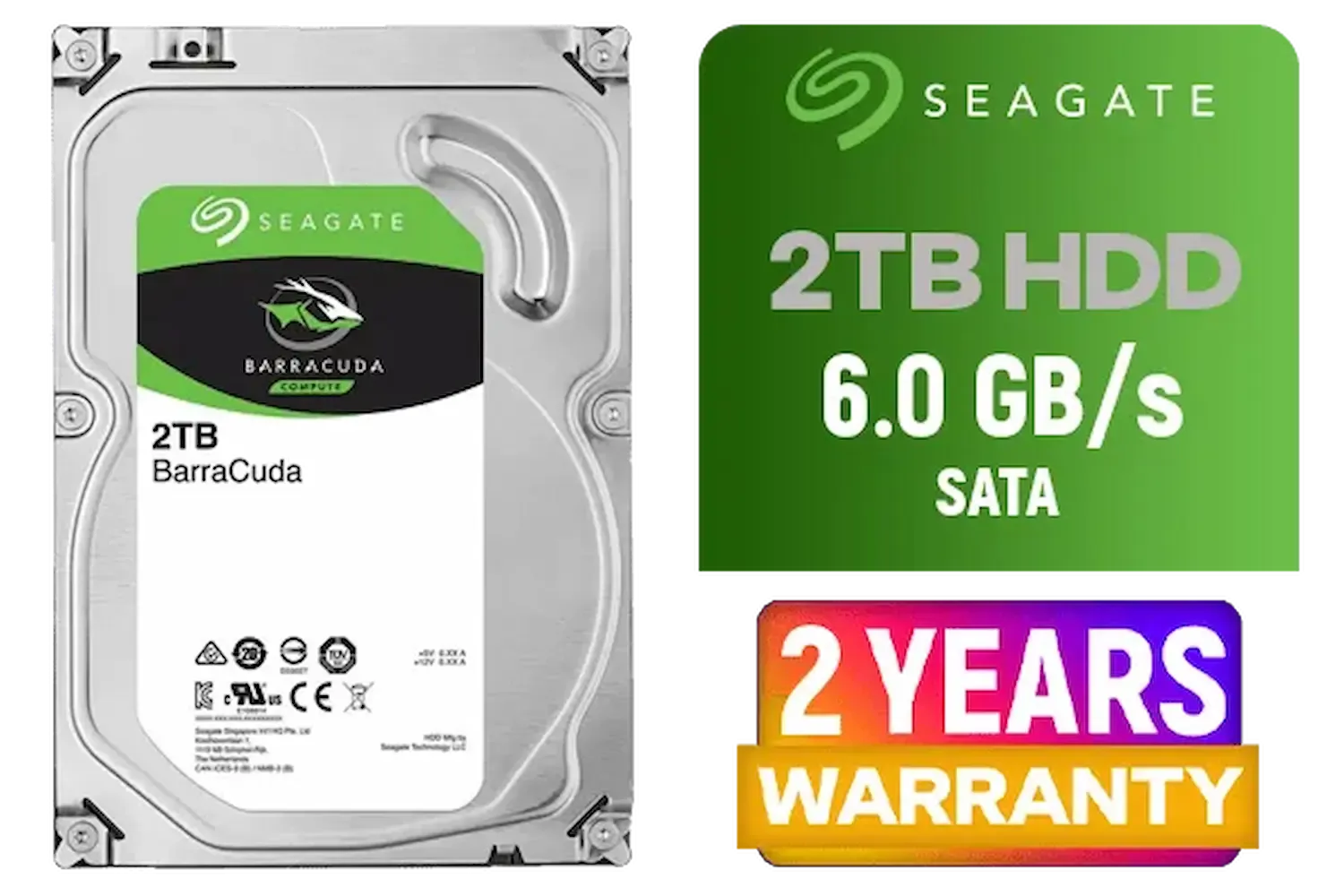 Seagate Barracuda 2TB 3.5-inch SATA 6Gb/s Hard Drive