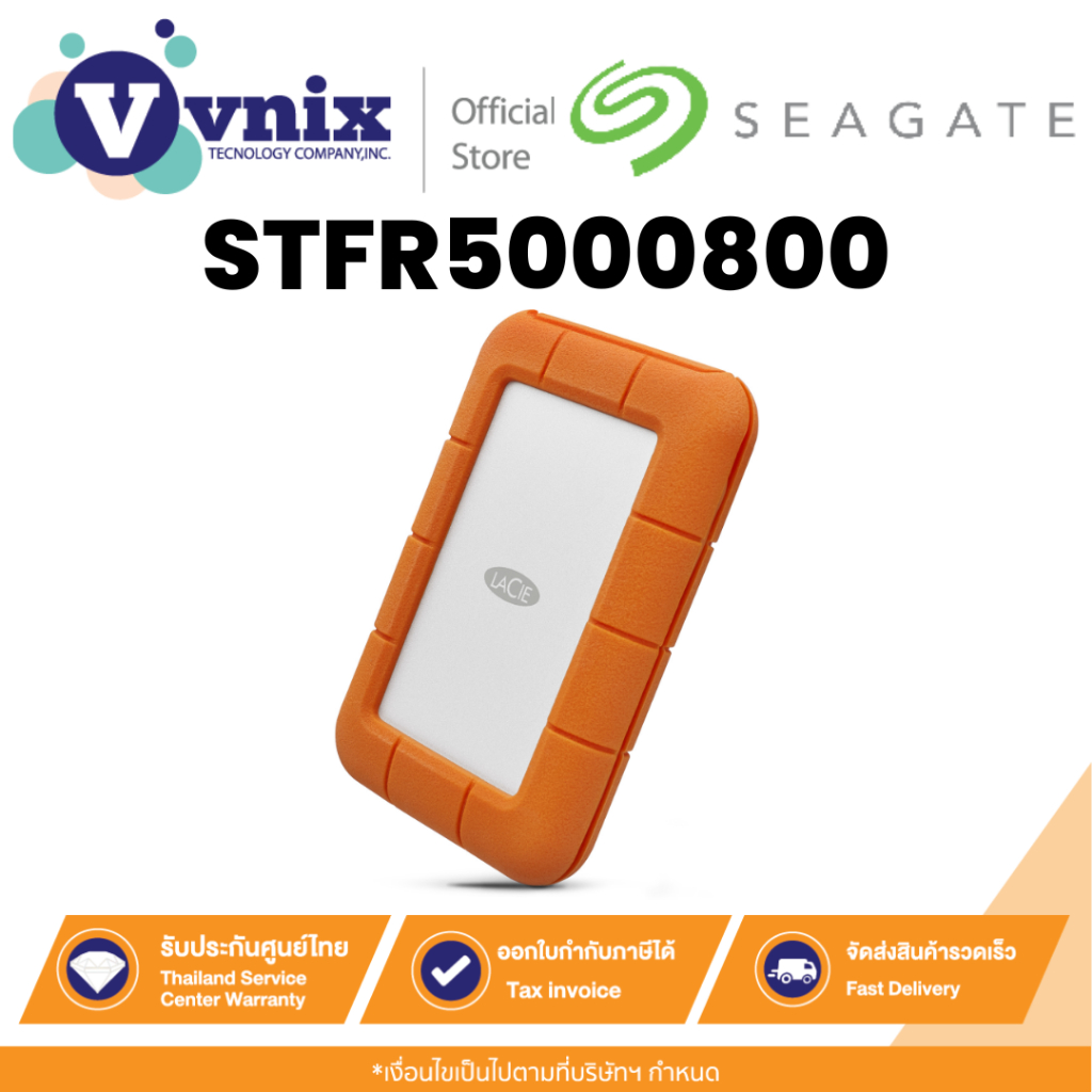 Seagate LaCie 5TB Rugged Mini USB-C Drop, Crush and Rain Resistant