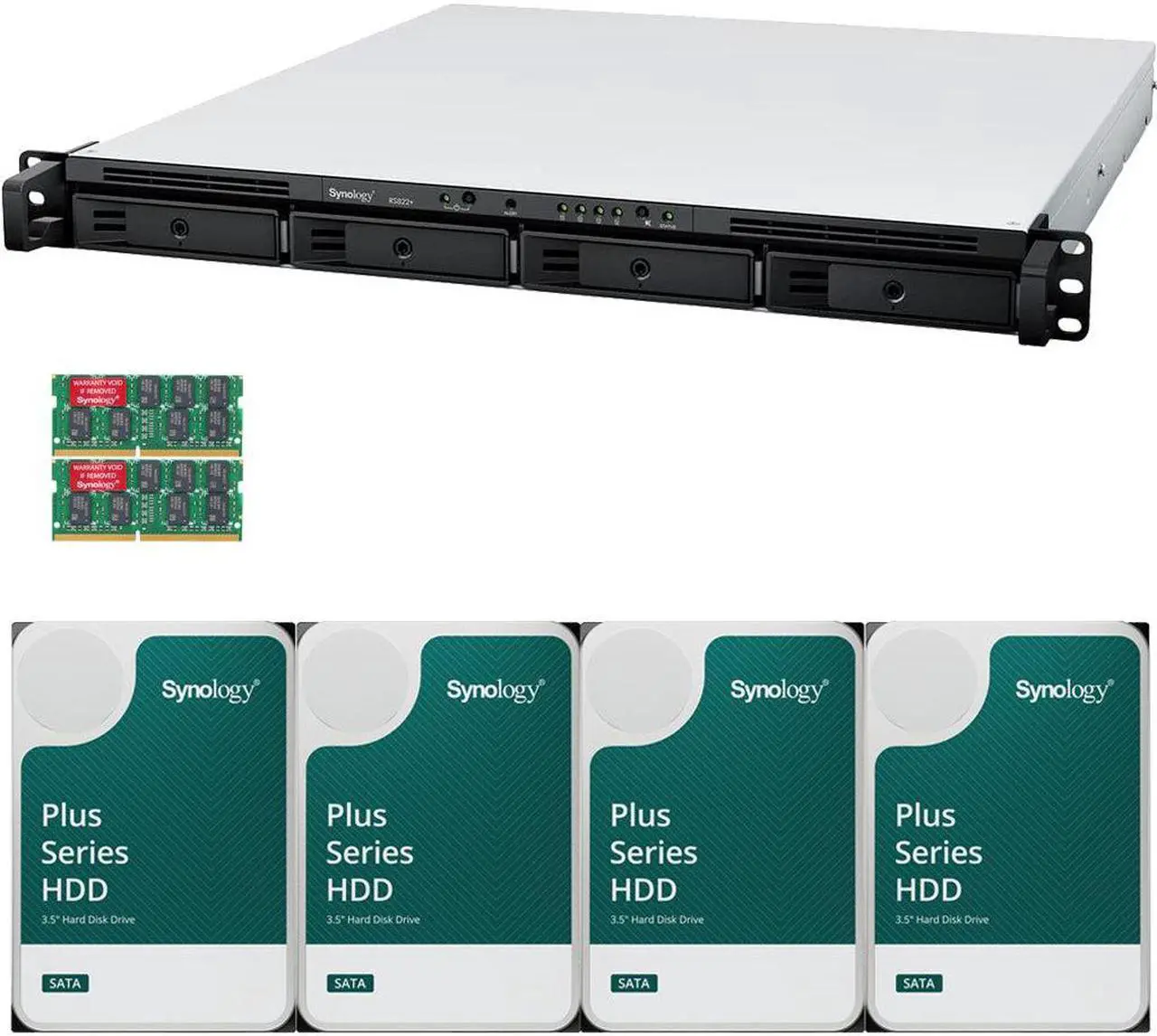 RackStation 4-bay NAS (up to 8 drives withRX4182) 4-core 2.2 GHz