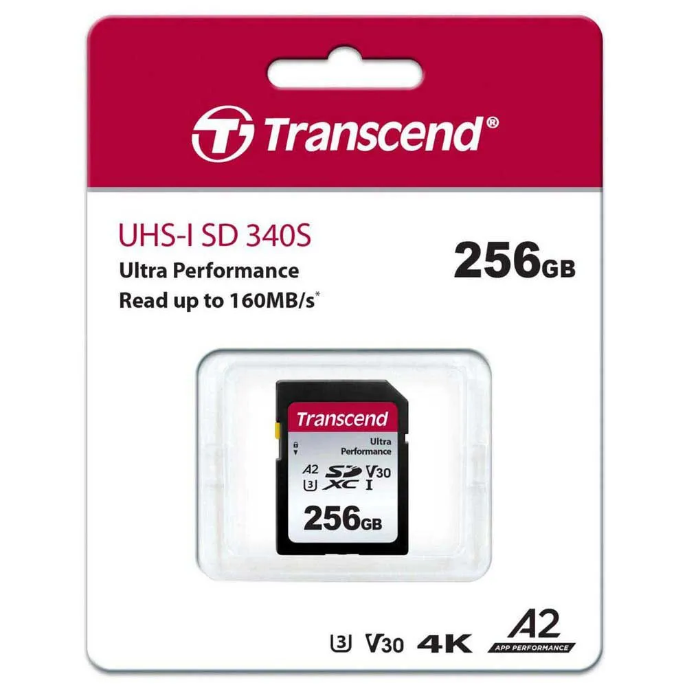 Transcend 340S 256GB Ultra Performance SDXC UHS-I U3 V30 A2 C10 SD Card