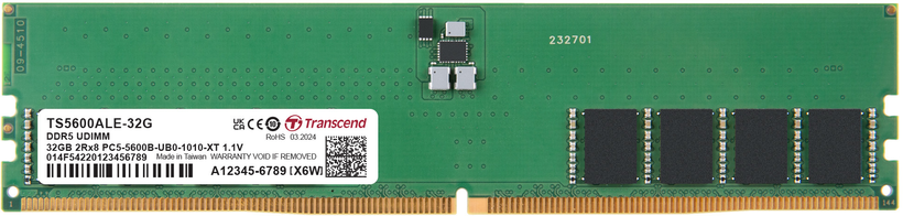 Transcend 32GB DDR5-5600 Embedded Unbuffered Desktop Long DIMM