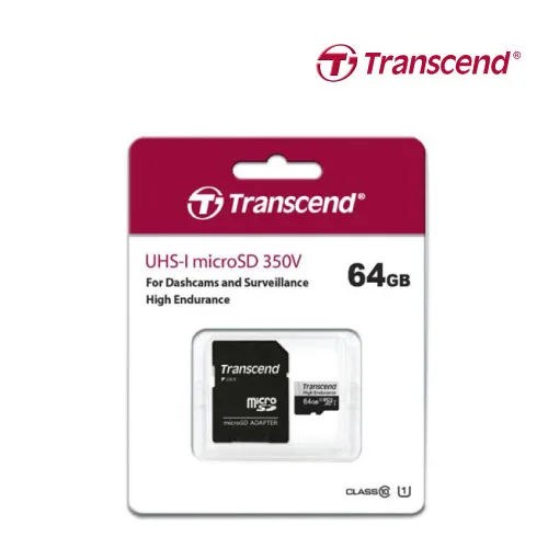 Transcend 350V 64GB High Endurance Micro SD UHS-I U1 Class 10
