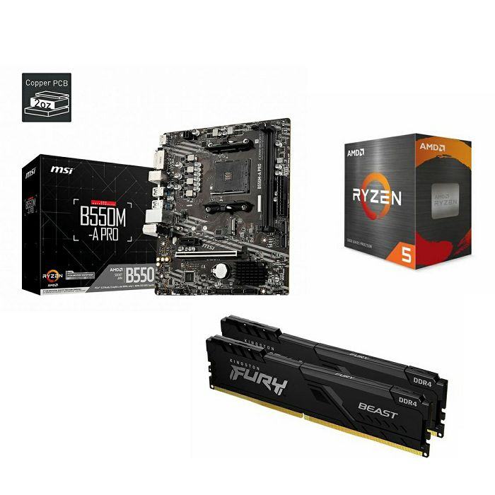 Gigabyte Ryzen 5 4500 B550 Upgrade Kit with Corsair 16GB DDR4 RAM