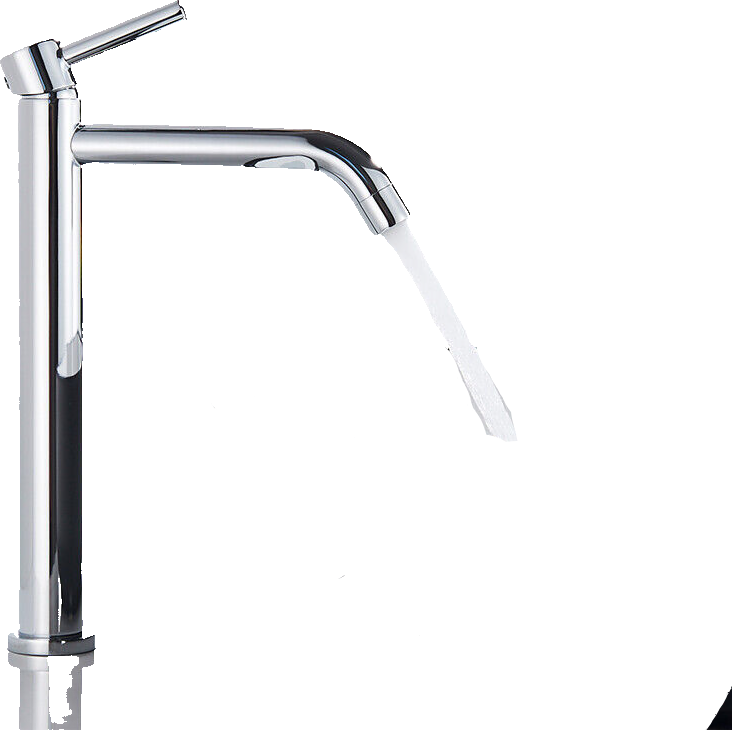 Image of Giulia | Rubinetto da bagno alto Hotel Gastro cromato lucido |. Rubinetto in acciaio inossidabile premium per lavabo alto |Rubinetto ad alta pressione