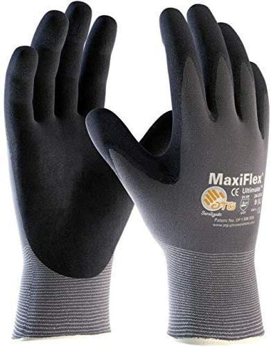 HVAC Gloves - 34-874 Ultimate Nitrile Grip Work Gloves by Maxiflex