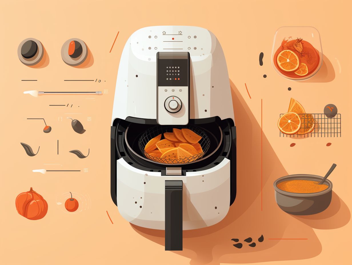 Stepbystep reassembly of an air fryer after cleaning including precise placement of parts and subsequent test run