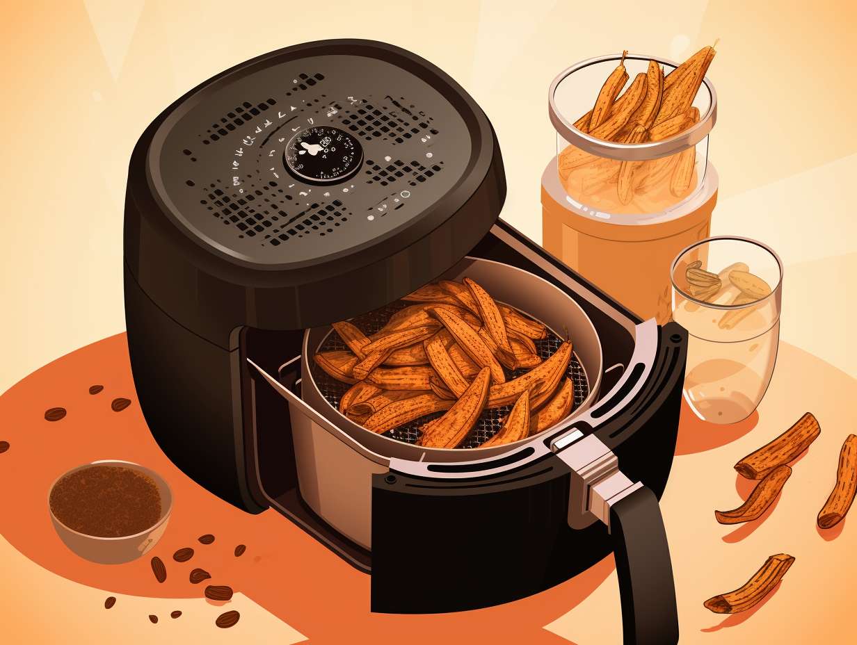 Step-by-step disassembly of a Cosori Air Fryer, showcasing each component being carefully removed, from the detachable basket and drip tray to the control panel and heating element.