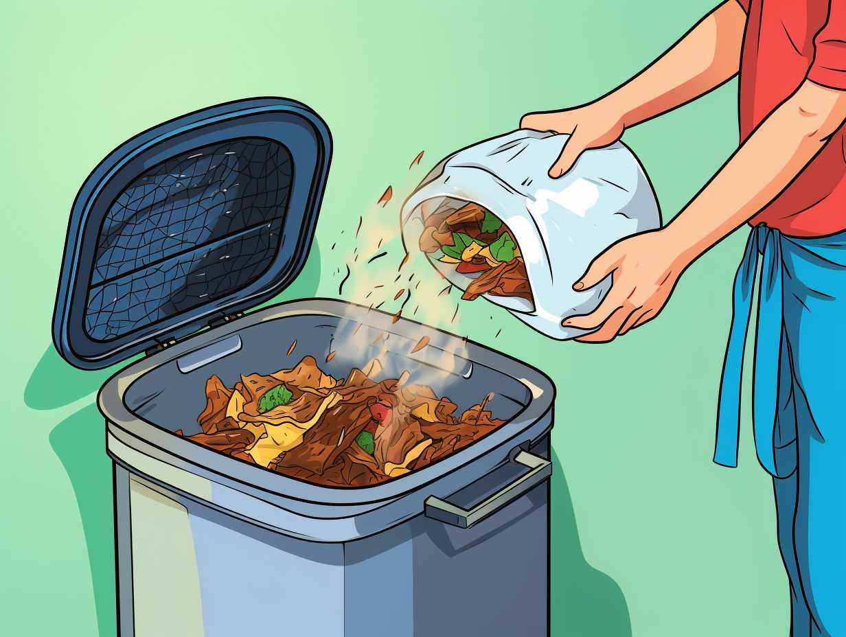 Step-by-step process of disposing an air fryer