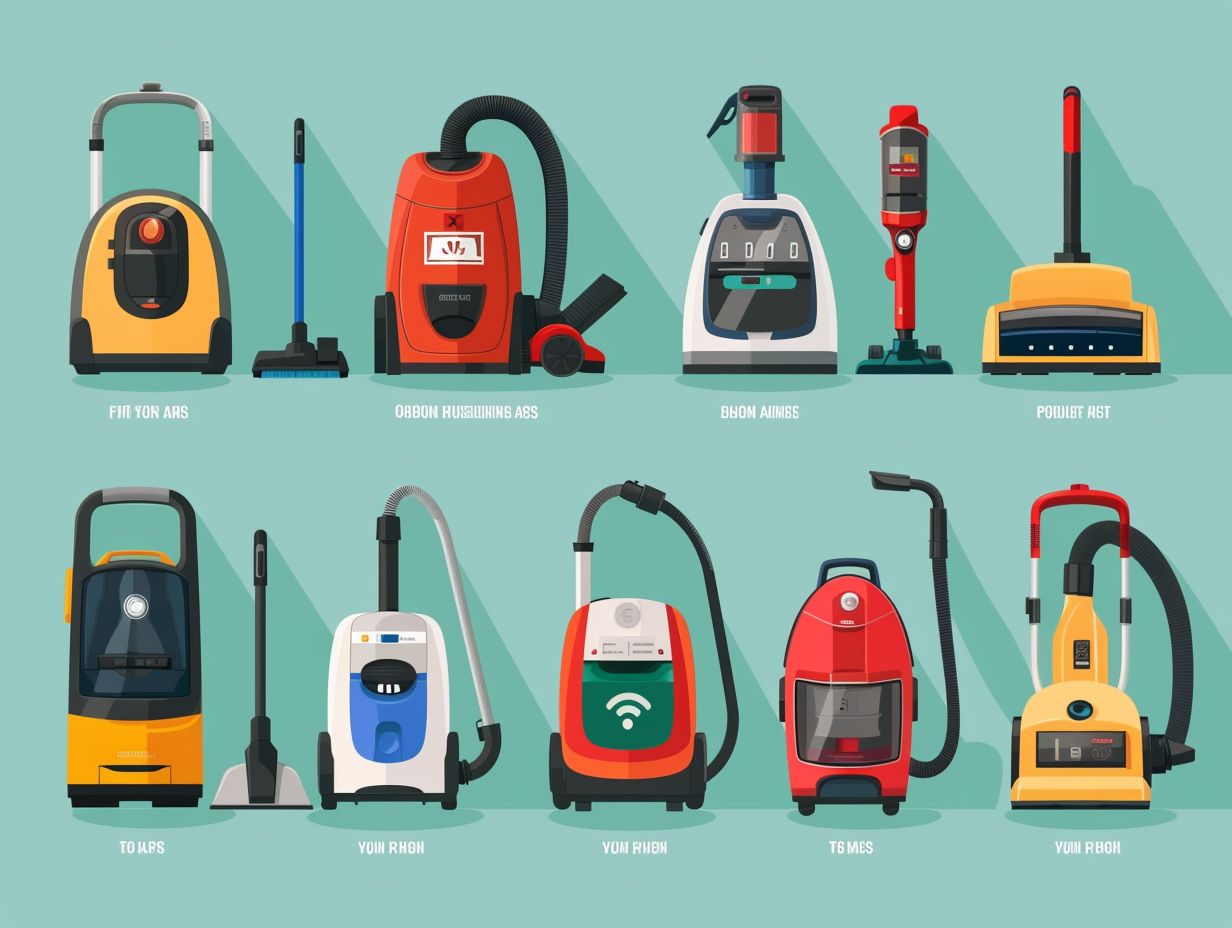 A comparison of vacuum cleaner brands from various countries with labels indicating their country of origin and factors to consider when choosing a nonChina made vacuum cleaner