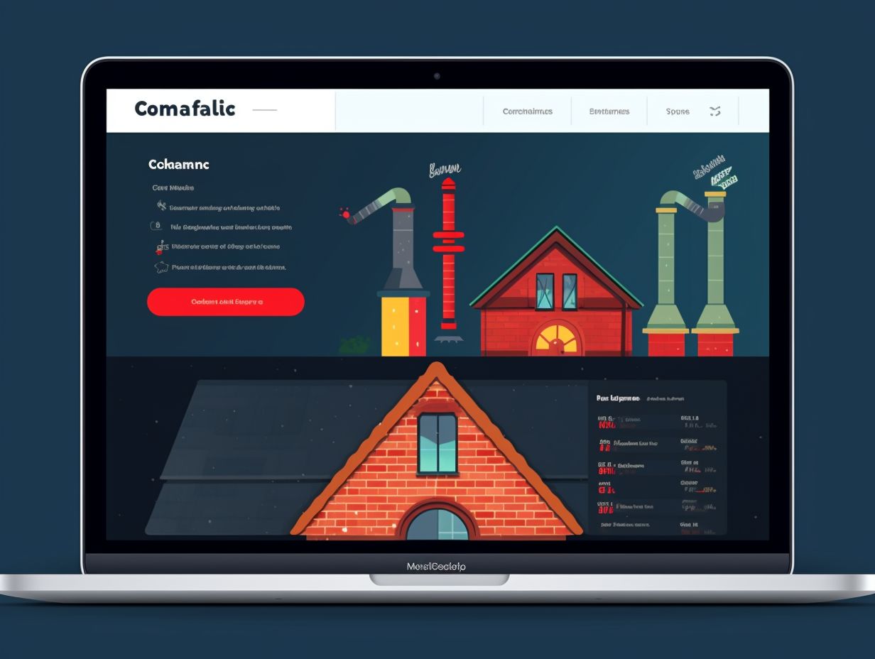 Chimney inspection software program displaying cost breakdowns and savings