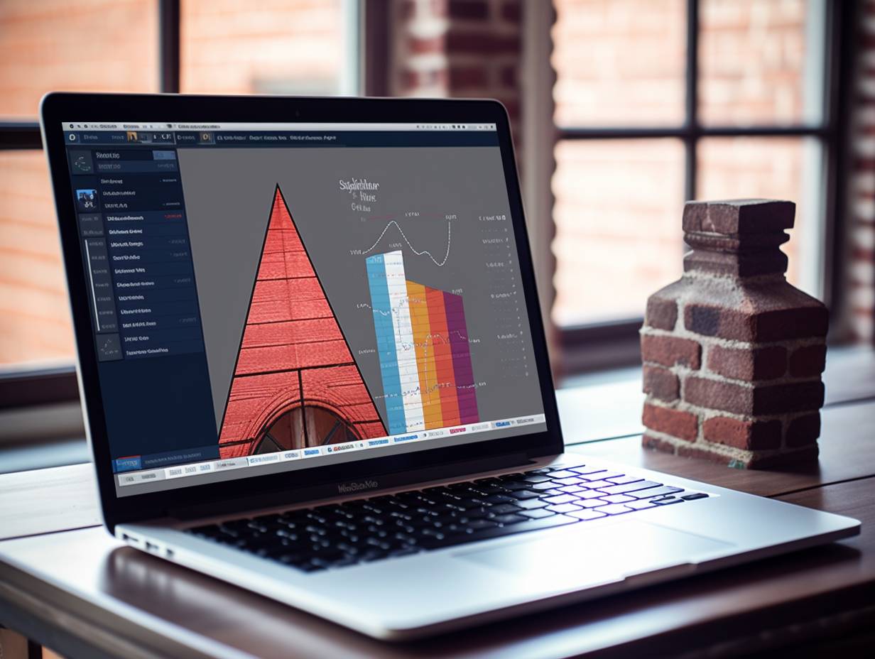 Chimney inspector using software to analyze a chimney with detailed graphs and data visualization