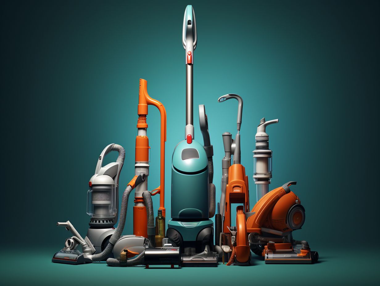 Collage of top vacuum cleaner brands logos including Dyson Shark Hoover and Miele