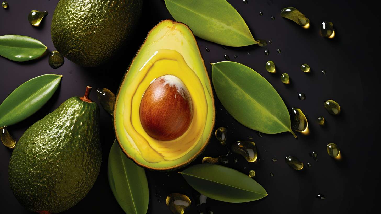 Image showcasing the distinct flavor profiles of avocado oil and olive oil for air frying, with rich, buttery notes of avocado oil contrasting with the earthy, herbaceous nuances of olive oil.