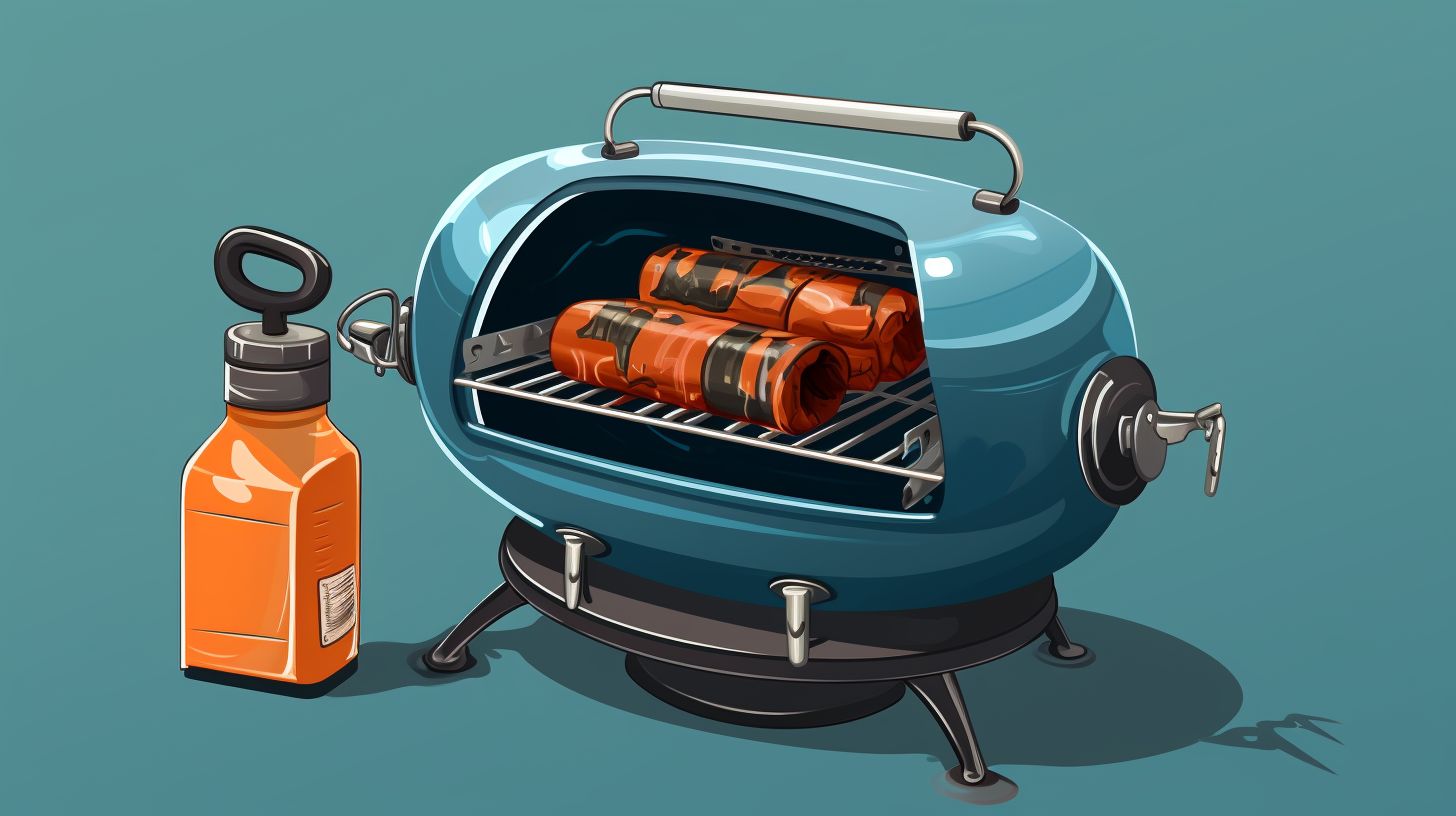 Step-by-step instructions for adapting your BBQ with a portable camping gas cylinder connected to a BBQ grill.