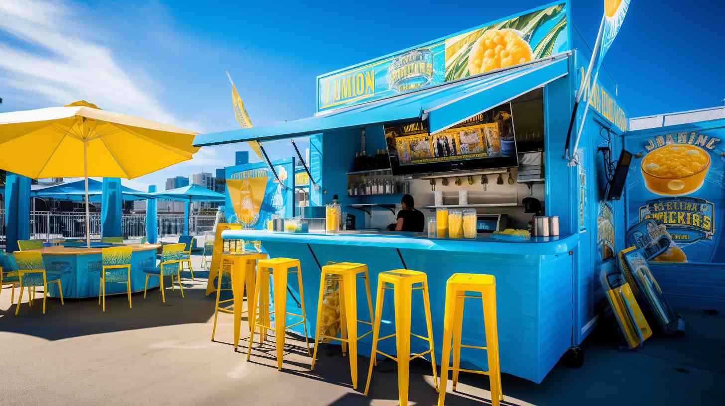 Fans enjoying colorful concession stands and ice-cold beverages at Camping World Stadium's game day