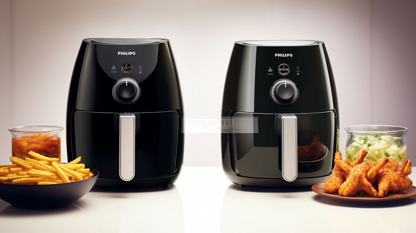 Two sleek and modern air fryers side by side