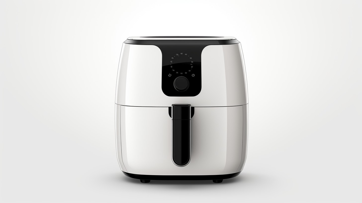 A spacious air fryer with multiple compartments, large cooking capacity, and versatile cooking functions, effortlessly preparing meals for a family of five.