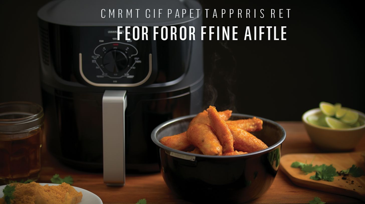 Step-by-step guide for adapting air fryer recipes, showcasing ingredients, precise measurements, cooking times, and temperature adjustments.