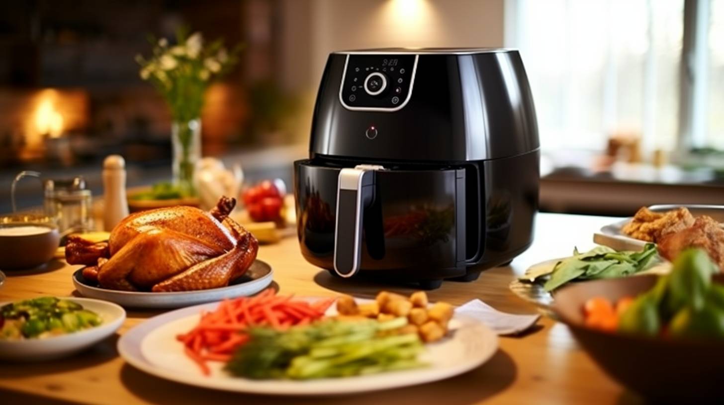 Side-by-side comparison of the Mayer Air Fryer and Philips Airfryer, showcasing their distinct features and functions.