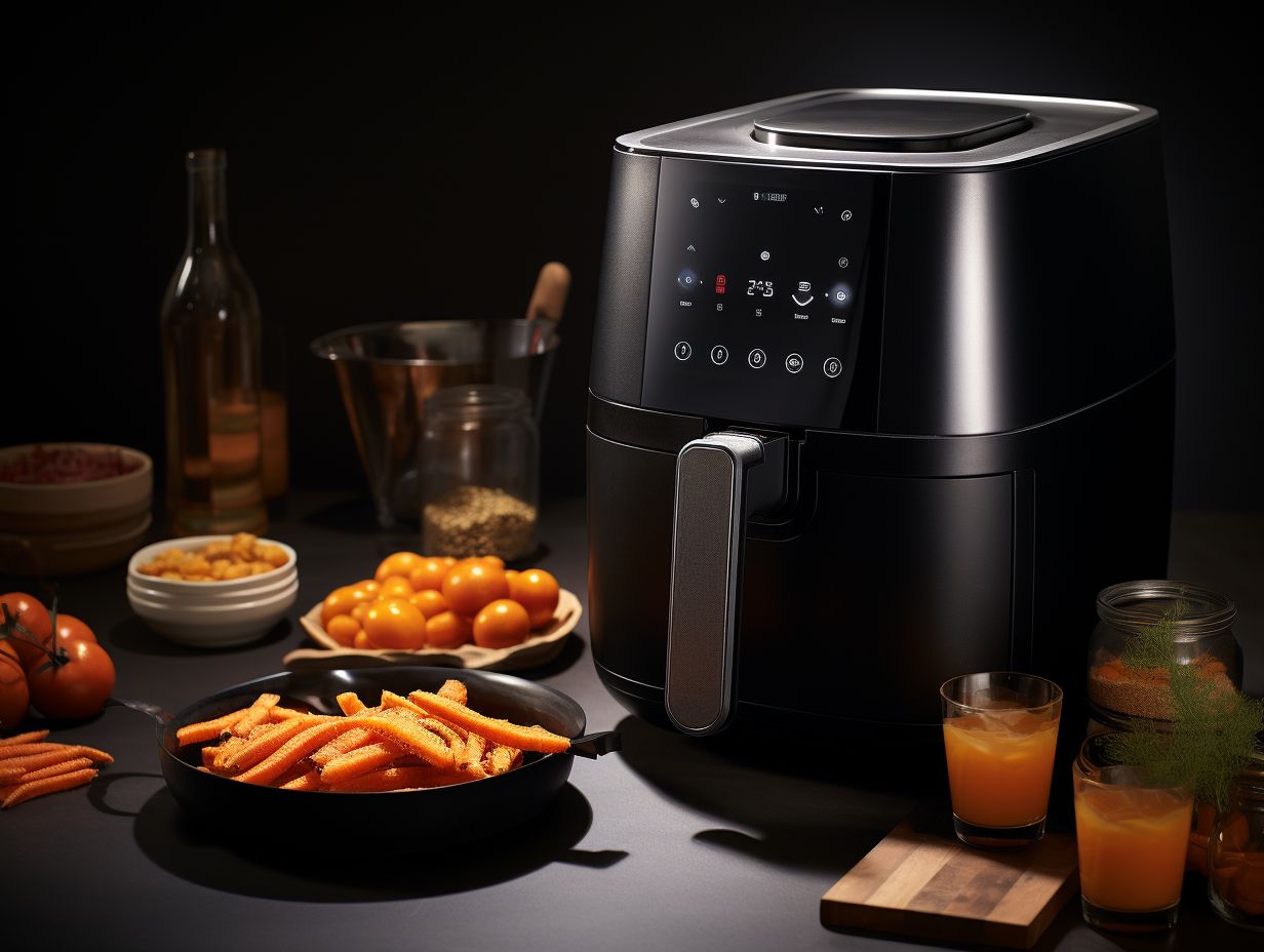 Sleek and intuitive air fryers with touchscreens, clear buttons, and adjustable timers