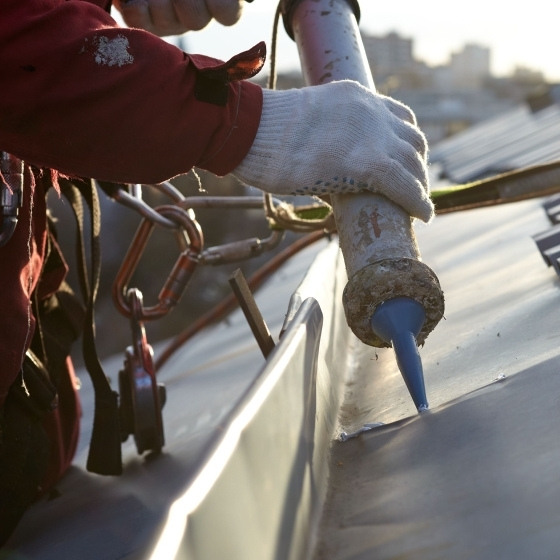 contractor working in the site painting