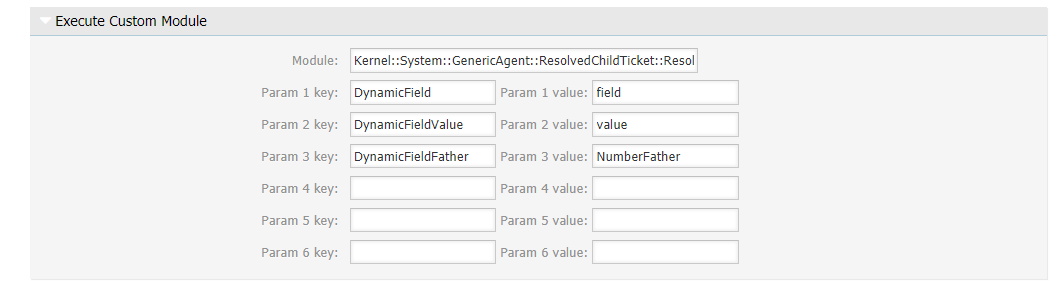 config param keys