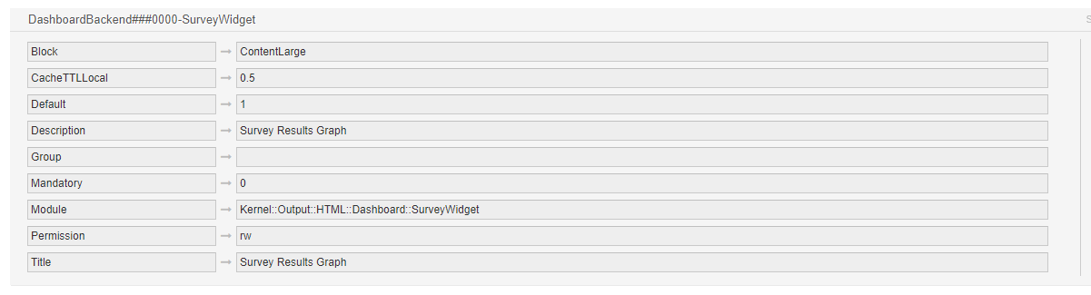 SurveyWidget Config